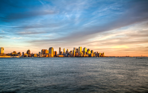 island, landscape, sea, cities, New York City
