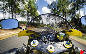 stunner, motorcycle, speed, road