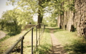 street, fence, macro