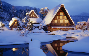 winter, Japan, snow