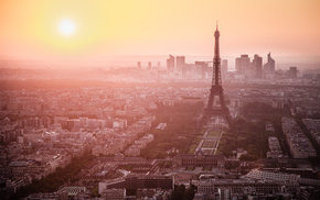 city, Paris, cities, Eiffel Tower, dawn