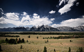 nature, field, mountain