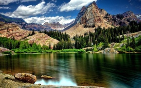 mountain, lake, nature