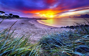 nature, sunset, sand