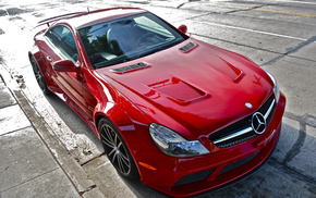 cars, tuning, red, Mercedes