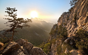 sky, nature, mountain, tree, landscape