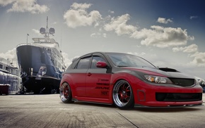 cars, ship, Subaru