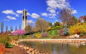 stunner, grass, pond, sky