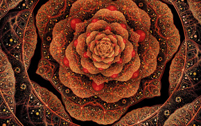 3D, flower, patterns, petals, art