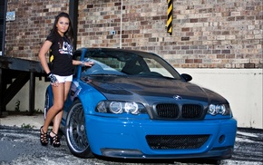 blue, m3, girl, wheels, BMW