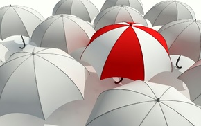 white, greyness, umbrella, stunner, red