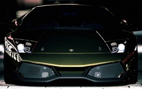 Lamborghini, cars, headlights