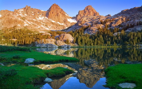 lake, landscape, mountain, nature