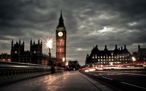 UK, cities, evening, England, London