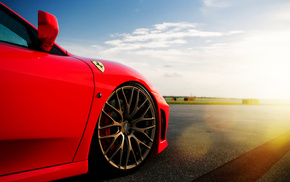 Ferrari, cars, clouds, sky