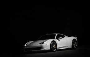 white, Ferrari, cars, Italy, night