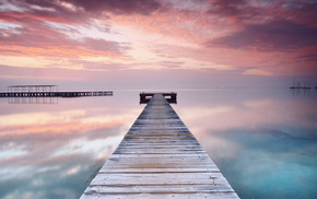 beach, reflection, water, nature, sea