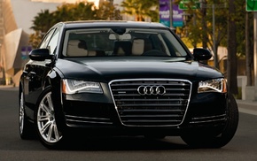 Audi, black, cars, headlights