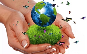 Earth, planet, grass, stunner, hands