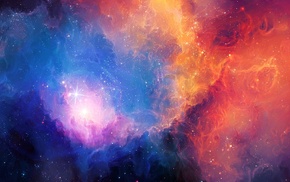 space, art, nebula, stars