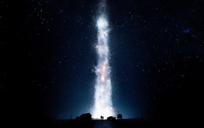 Interstellar movie, silhouette, stars, space, movies, Christopher Nolan