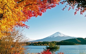 autumn, mountain, trees