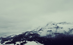 mountain, landscape, winter