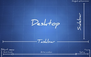diagrams, blue background, grid, computer