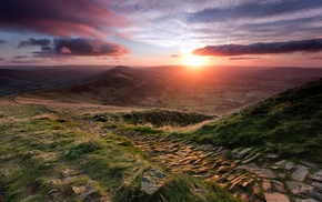 sunset, nature, sky, landscape