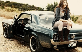 old car, girl with cars, car, classic car, girl