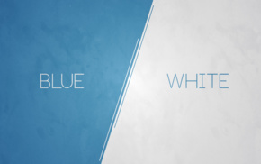 white, blue, simple