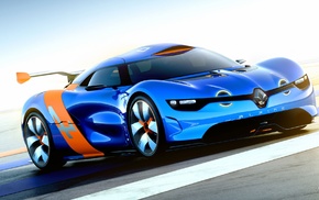 blue cars, Renault Alpine, car