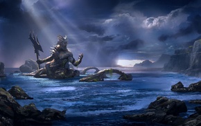 sea, video games, God of War, Poseidon