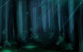 drawing, forest