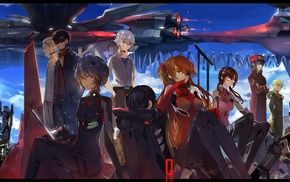 Ayanami Rei, EVA Unit 02, Neon Genesis Evangelion, Asuka Langley Soryu, anime, Gendo Ikari