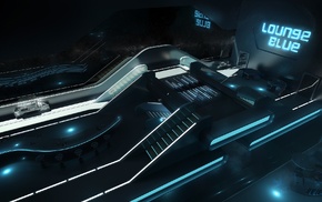 futuristic, stairs