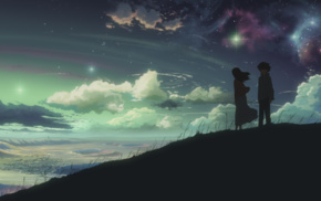 space, 5 Centimeters Per Second, stars, anime