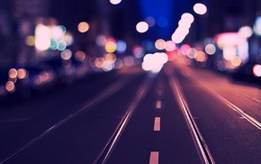 road, bokeh