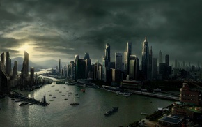city, skyscraper