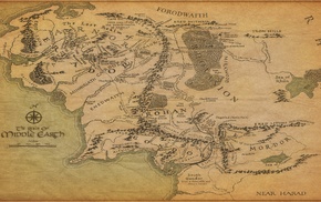 The Lord of the Rings, Middle, earth, map, movies