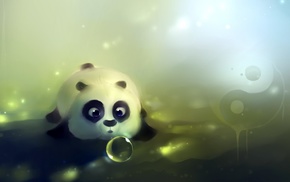 bubbles, Apofiss, artwork, Yin and Yang