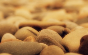 stones, depth of field