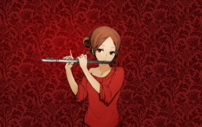 orchestra, anime girls, original characters, flute, music