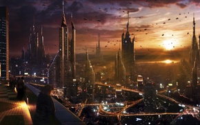futuristic, cityscape