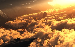 fantasy art, clouds