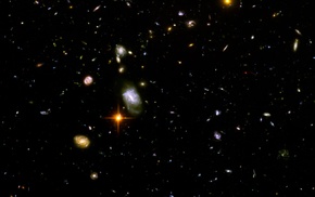 galaxy, Hubble Deep Field, space