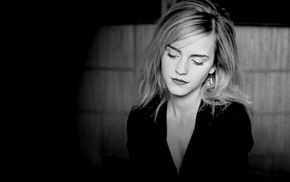 Emma Watson, monochrome, girl