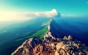 mountain, clouds, landscape, nature, sky