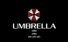 black, Umbrella Corporation, simple background