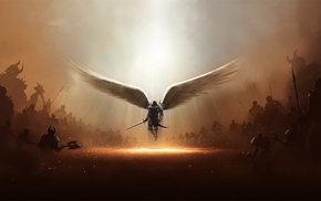 wings, sword, Diablo